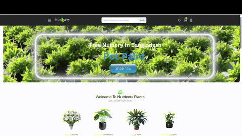 Online Nursery — application preview
