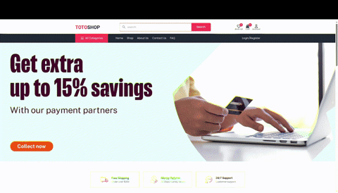 ToTo Shop — application preview